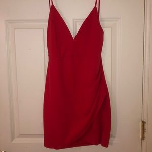 Red mini dress